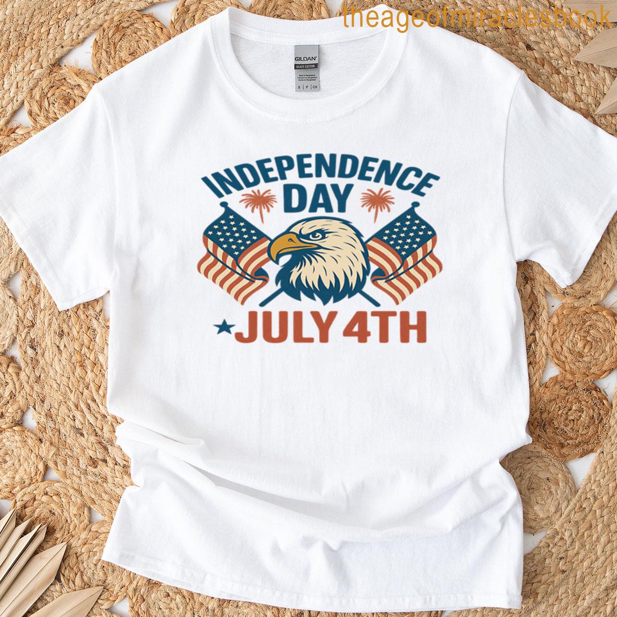 American Eagle Flags July 4th Independence Day T-shirt