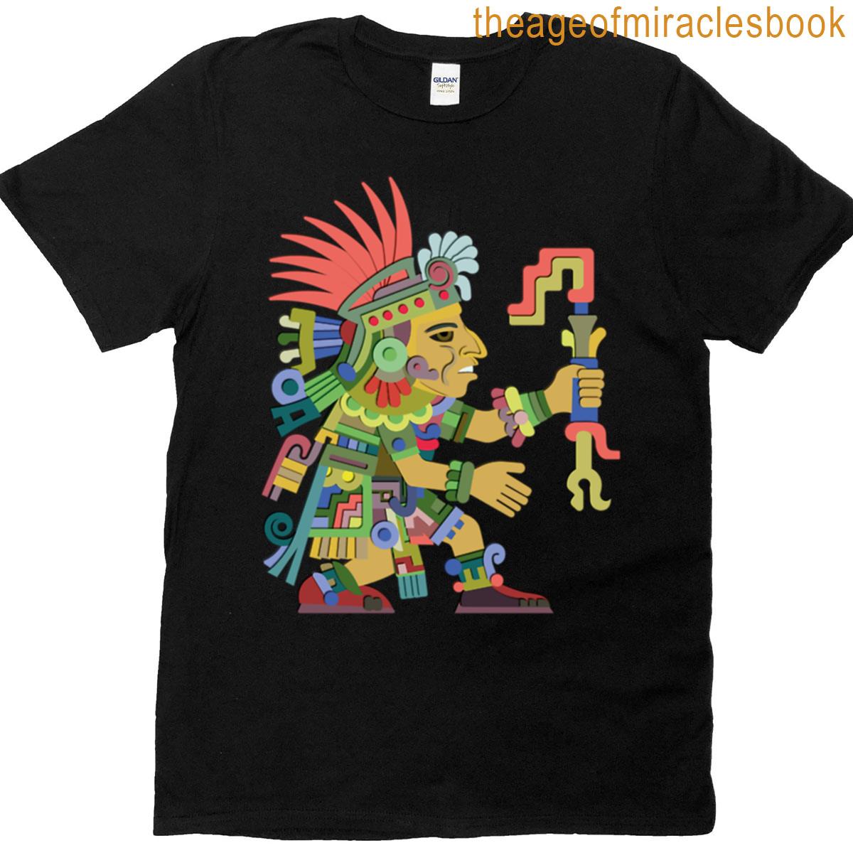 Aztec Warrior Vector Illustration T-shirt