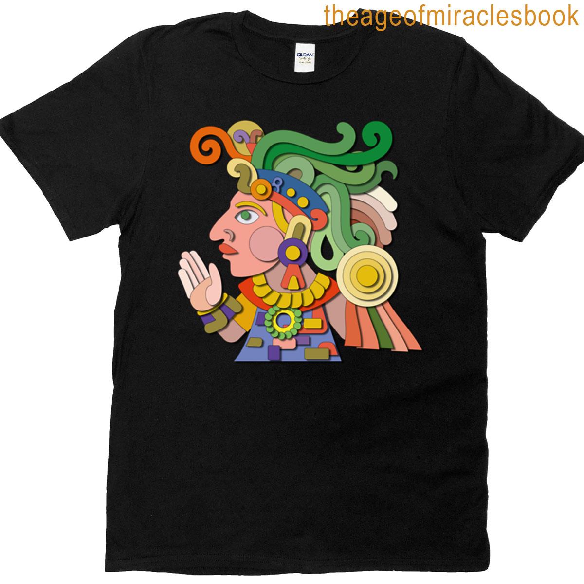 Aztec Woman Vector Illustration T-shirt