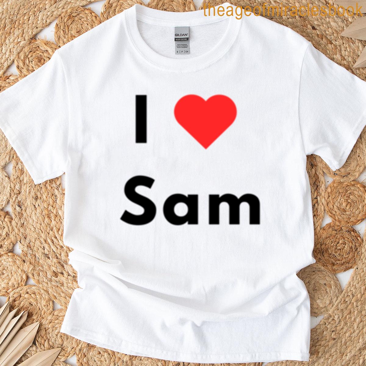 I Heart Sam Name Lettering T-shirt