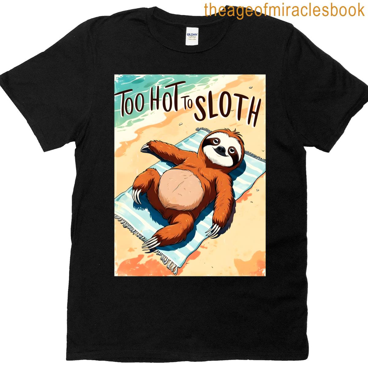 Lazy Sloth Summer Vintage Beach T-shirt