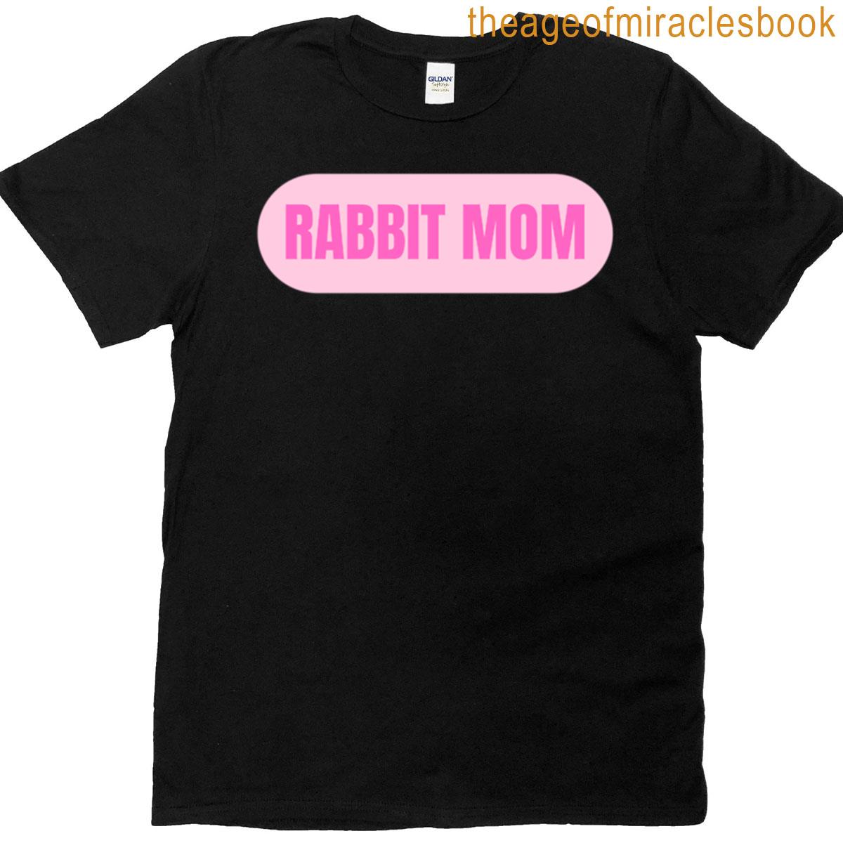 Rabbit Mom Relatable Lettering T-shirt