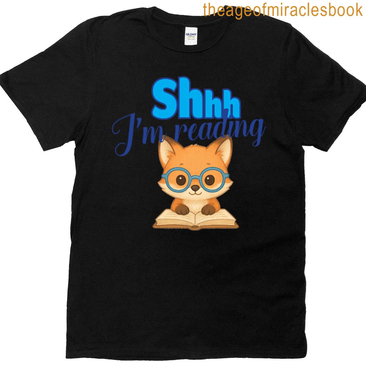 Shhh Im Reading Fox T-shirt