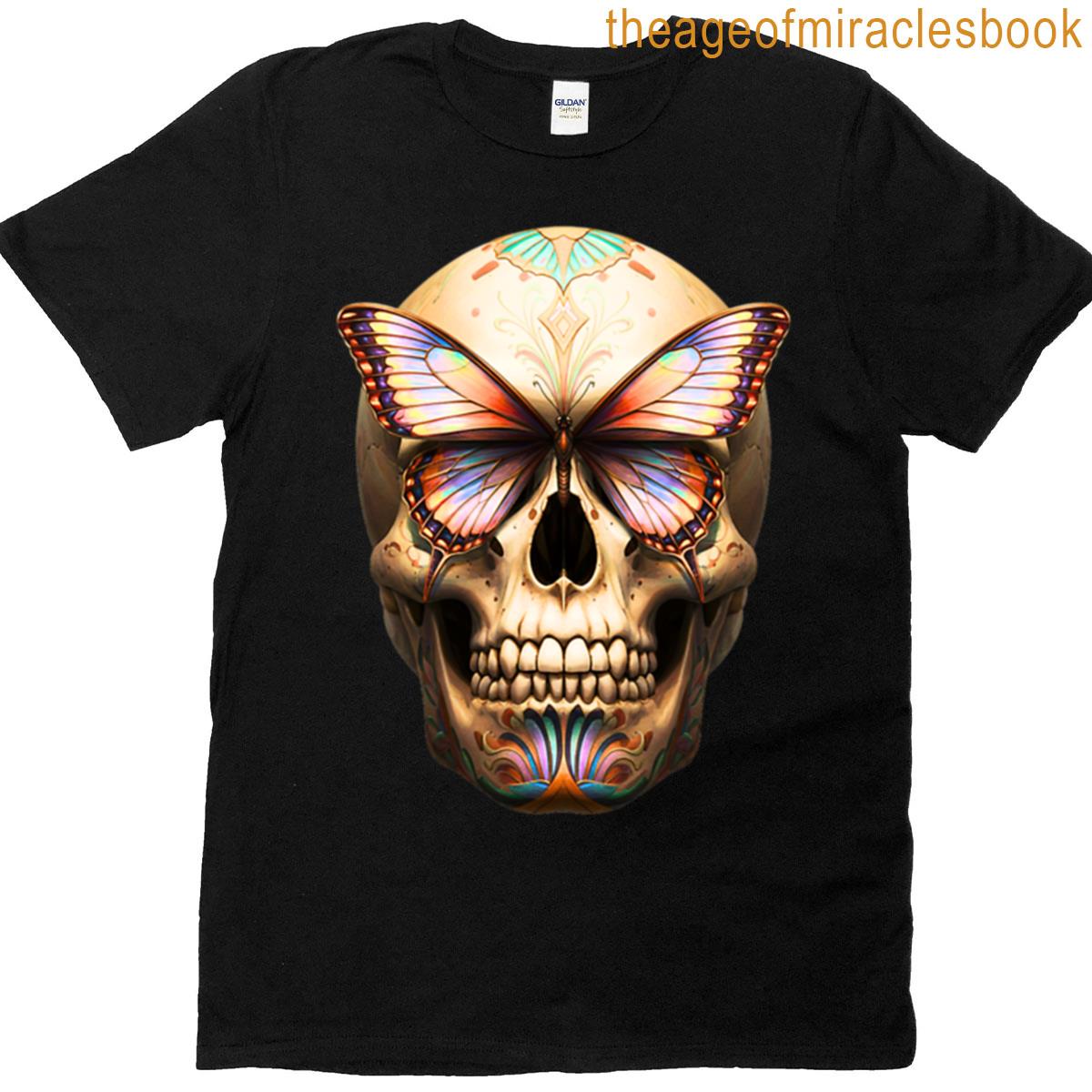 Skull With Egyptian Butterfly T-shirt