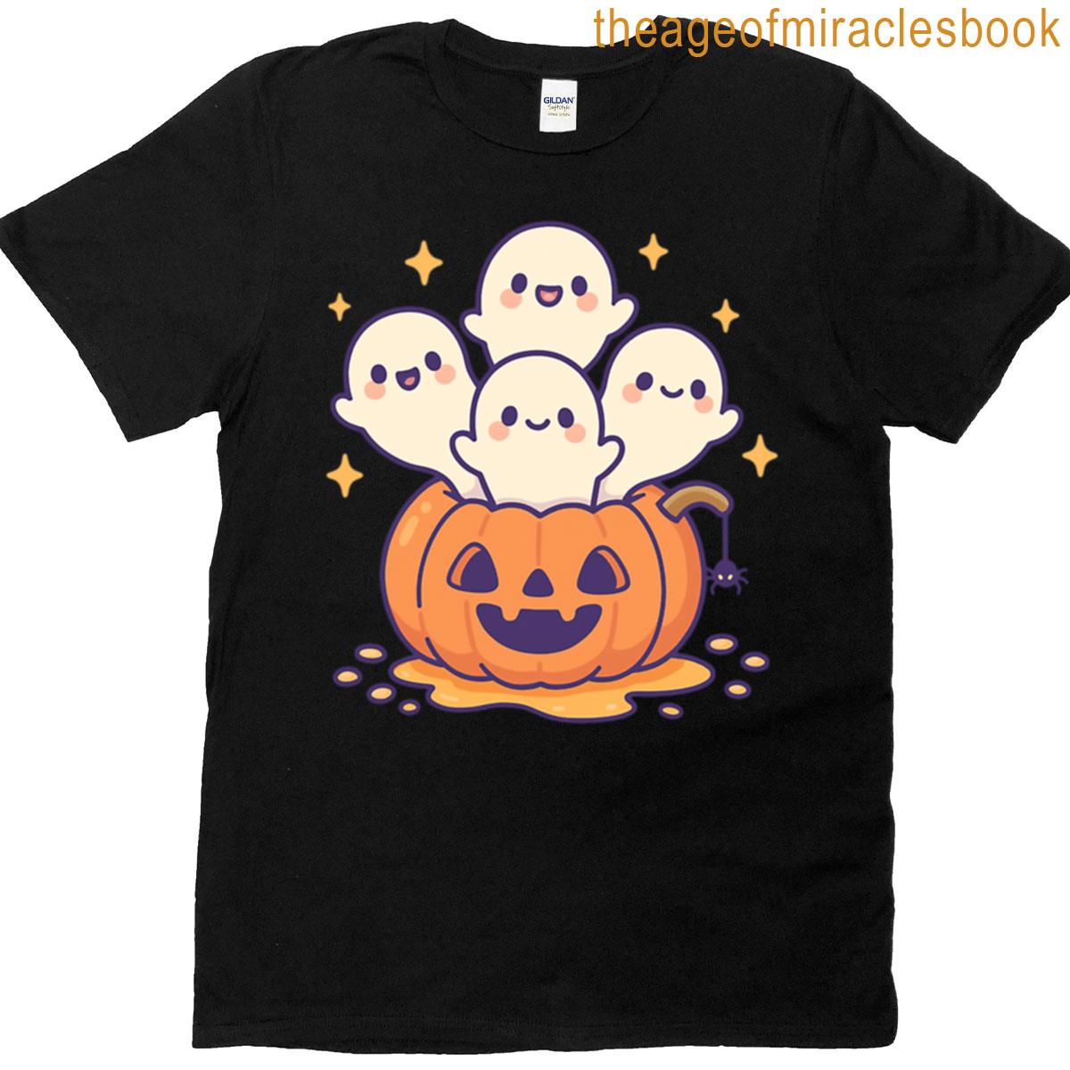 Cute Halloween Ghosts Pumpkin Kawaii T-shirt
