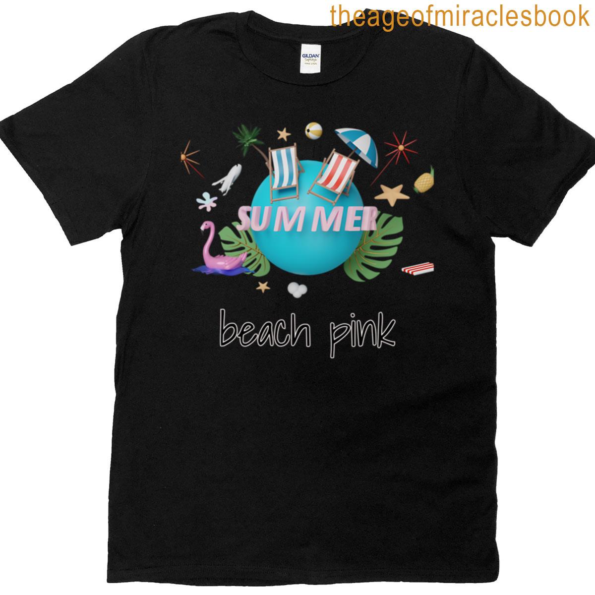 Pink Summer Beach T-shirt