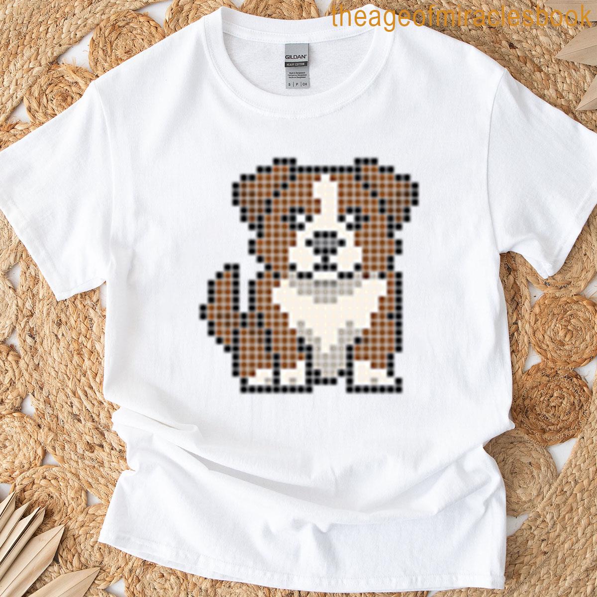 Pixeled Aussie Red Bi T-shirt