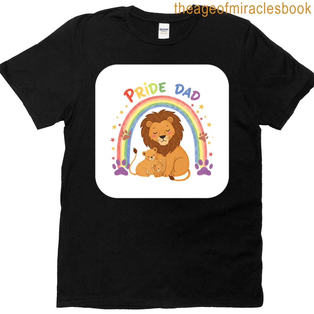 Rainbow Pride Dad T-shirt
