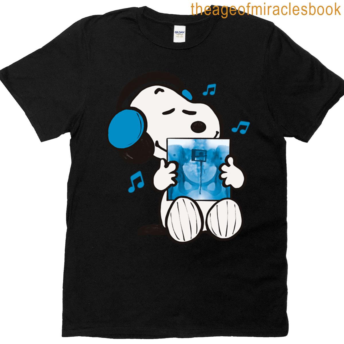 Snoopy Listening To Virgin T-shirt