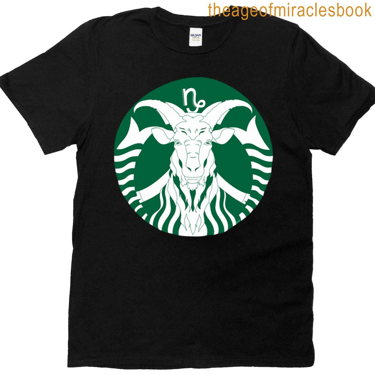 Capricorn Coffee Sticker T-shirt