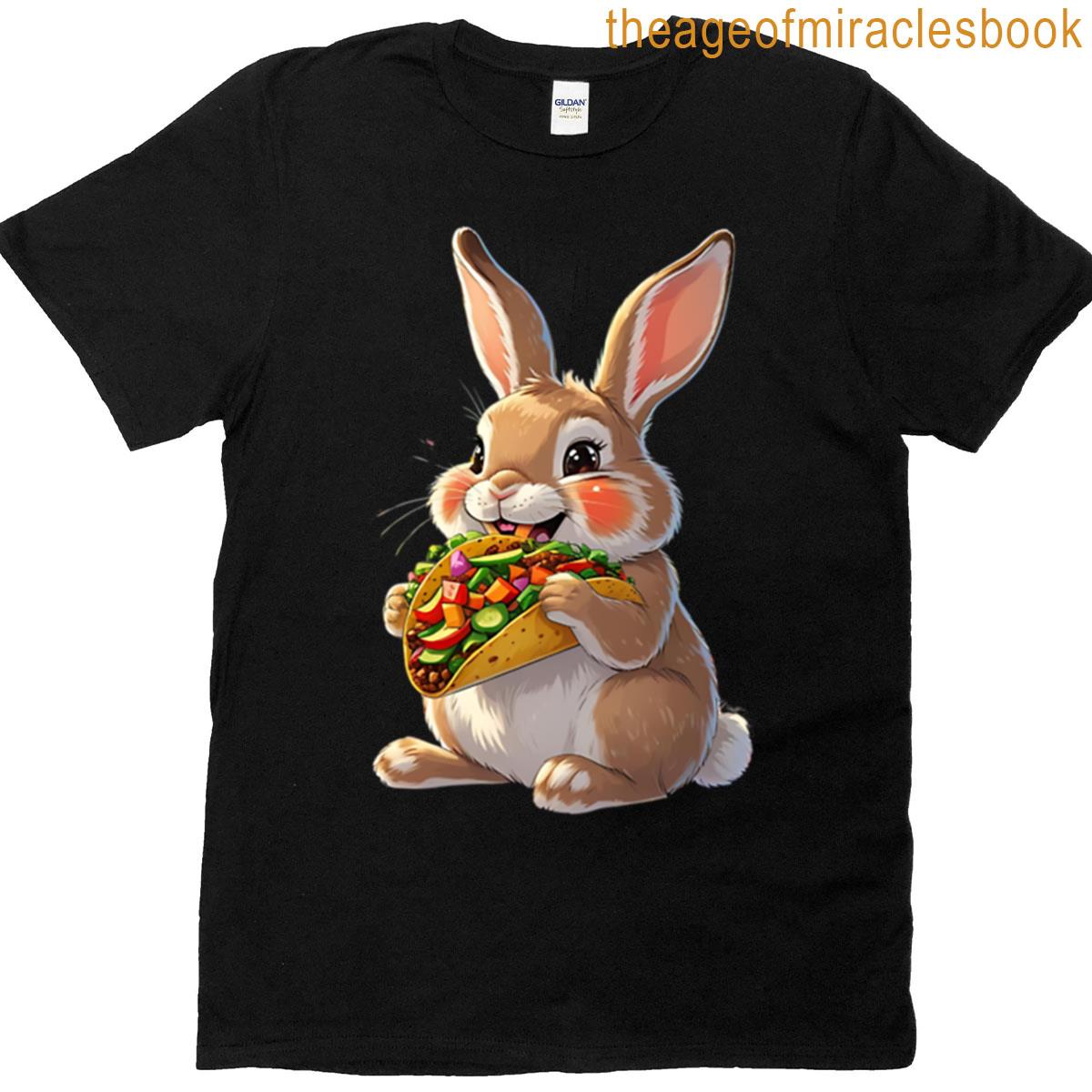Cute Rabbit Bunny Eating Taco T-shirt