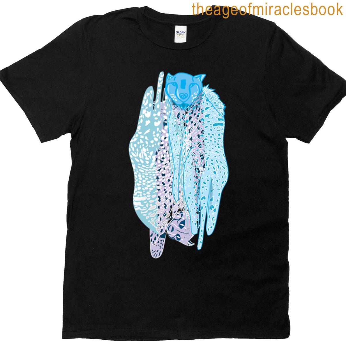Fours Leopard Blue And Purple Medley Pattern Oversized T-shirt