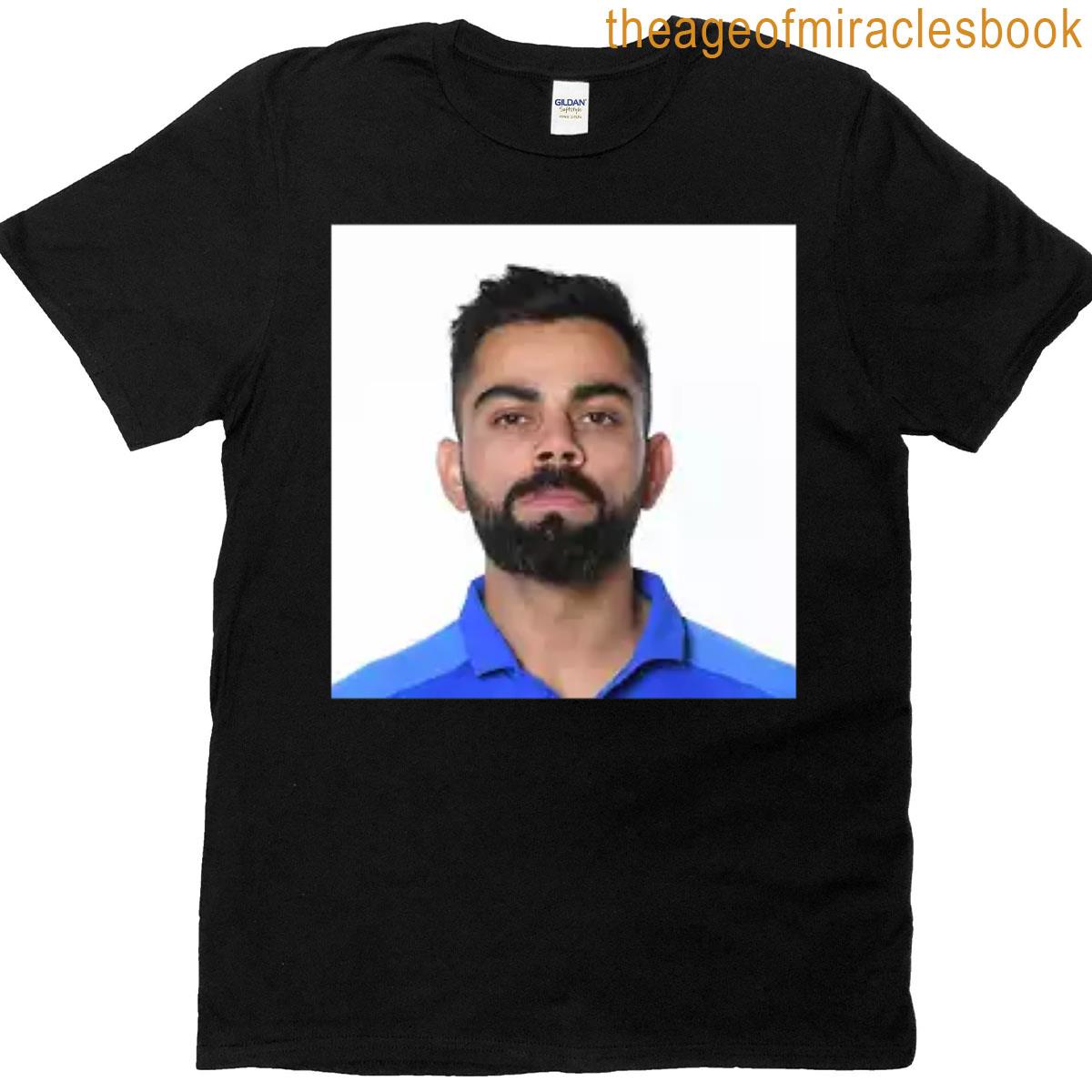 Virat Kohli Cricket Background T-shirt