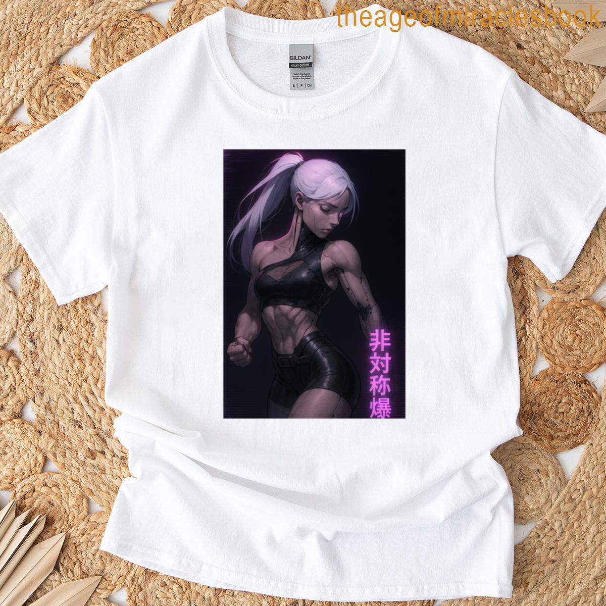 Asymmetry Core Cybernetic Strength Unleashed Oversized T-shirt