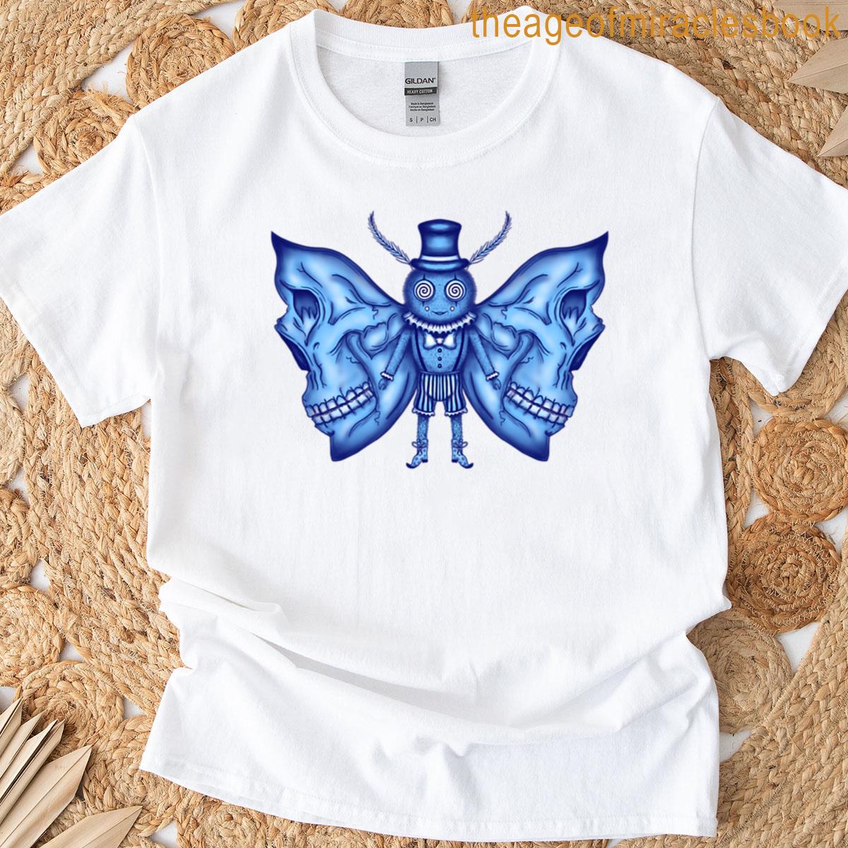 Blue Circus Skull Moth Premium T-shirt