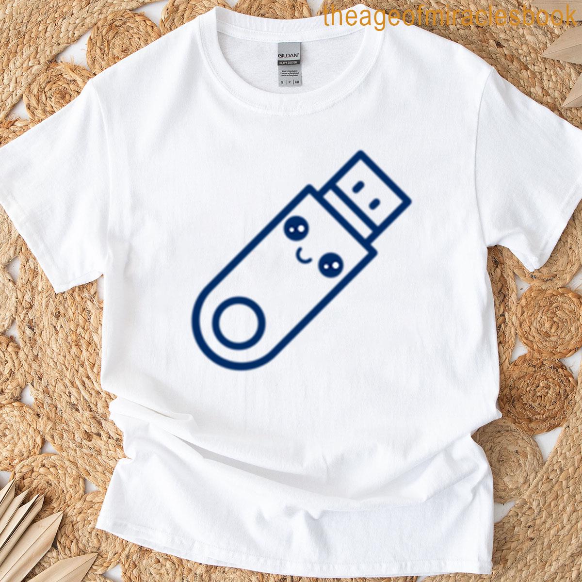Cute Usb Stick – Blue T-shirt
