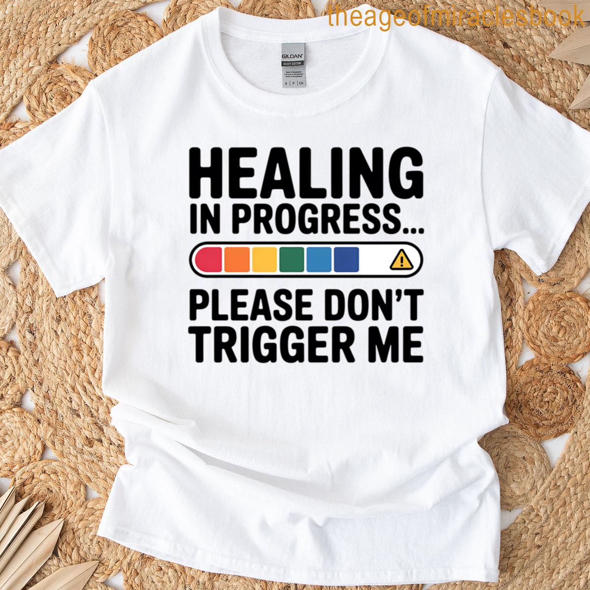 Healing In Progress Please Dont Trigger Me Oversized T-shirt