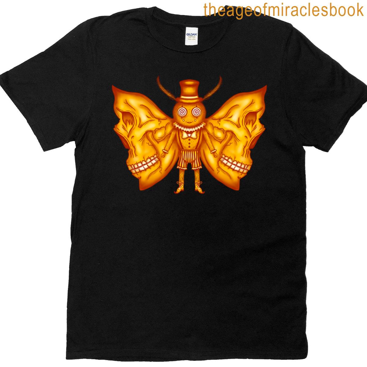 Orange Circus Skull Moth Premium T-shirt