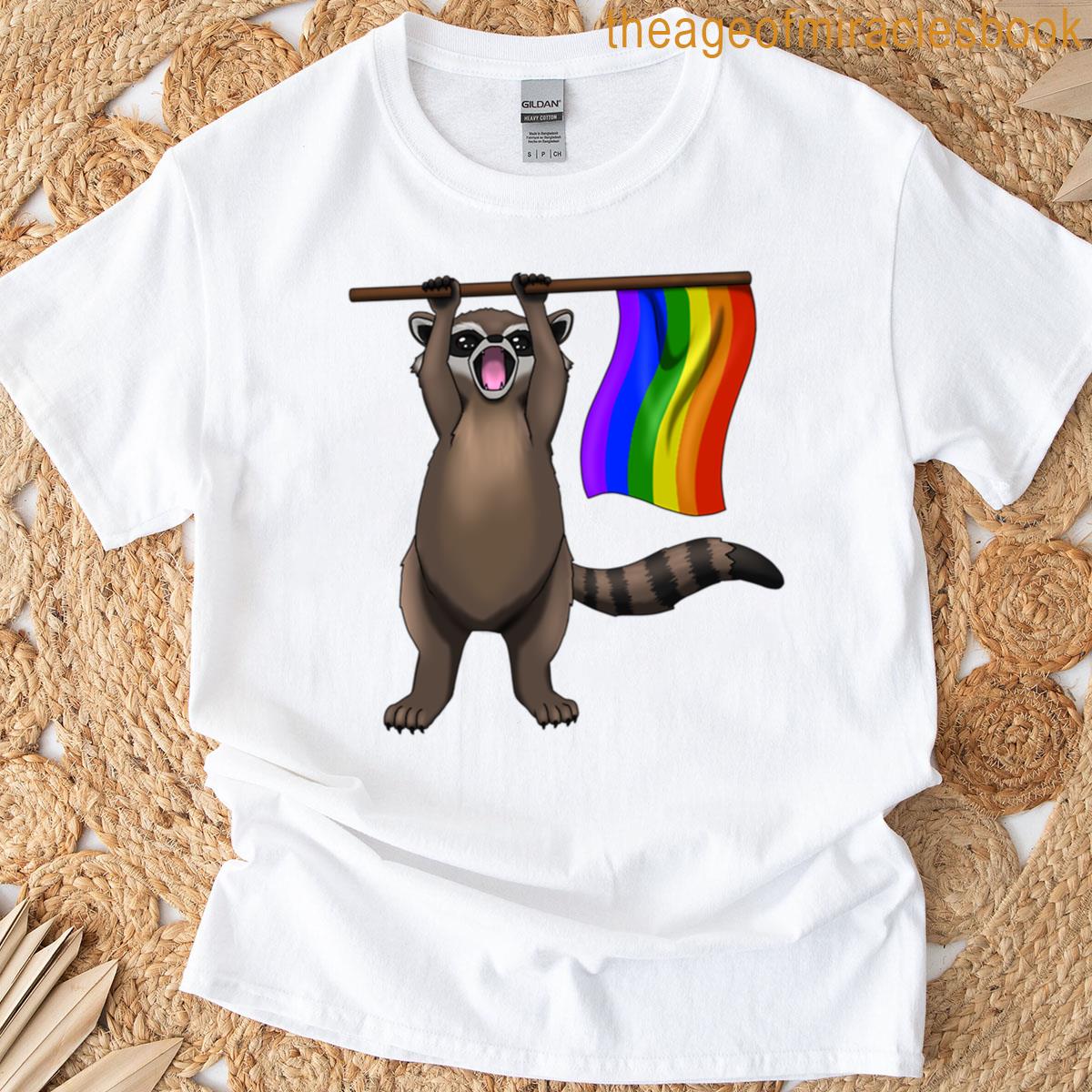 Raccoon Pride Thief – Rainbow T-shirt