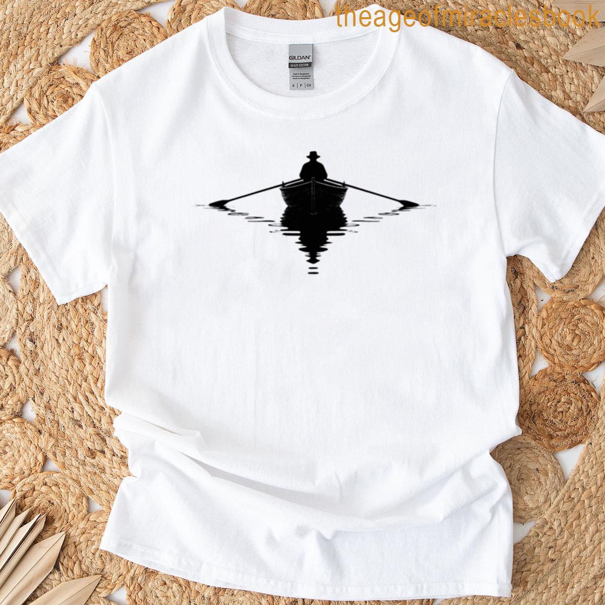 Serene Rowboat Escape Oversized T-shirt