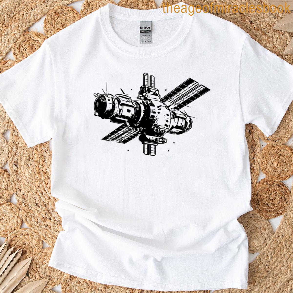 Space Stations Outpost Galactic Satellite Cosmic Base T-shirt