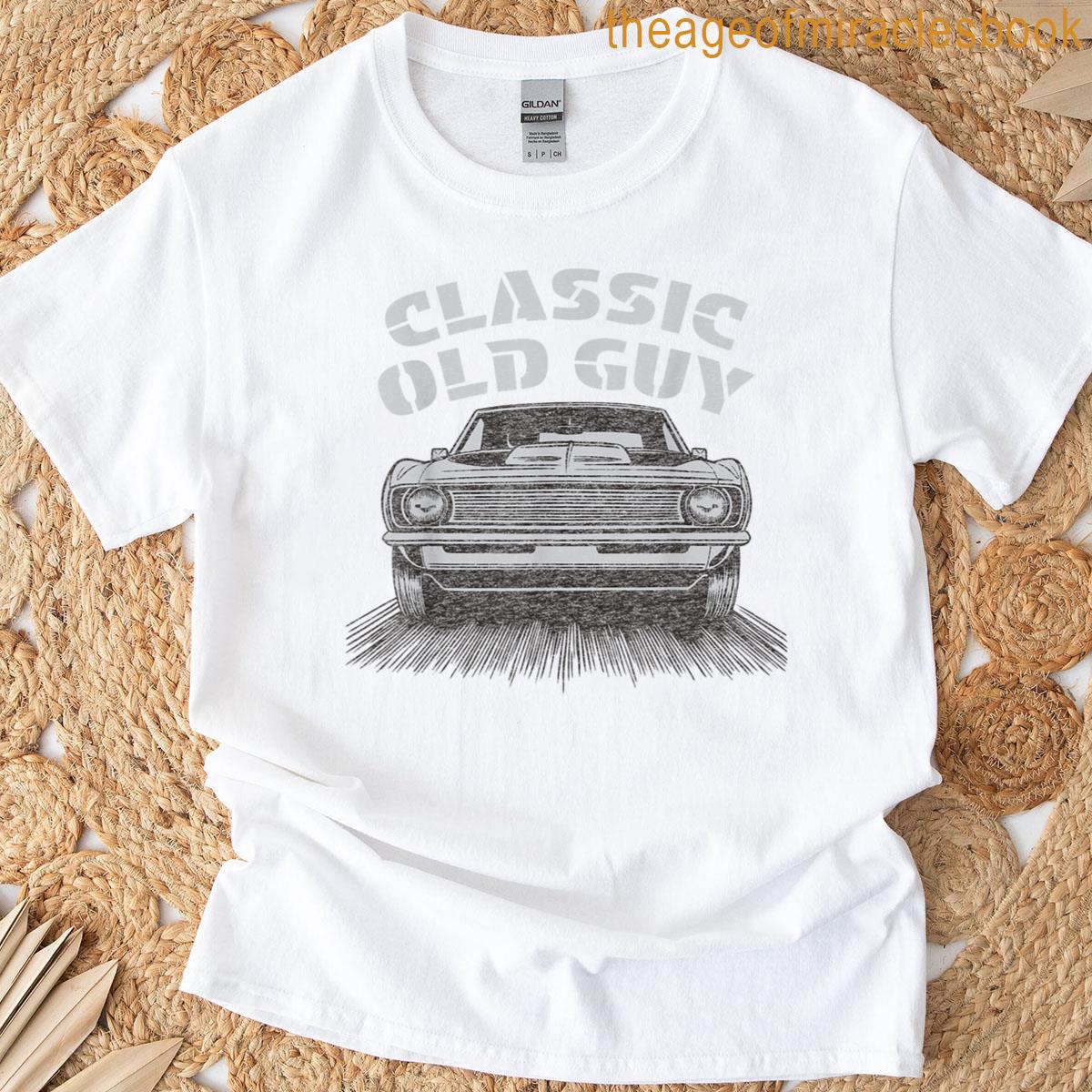 Funny Old Guy Car Graphic T-shirt
