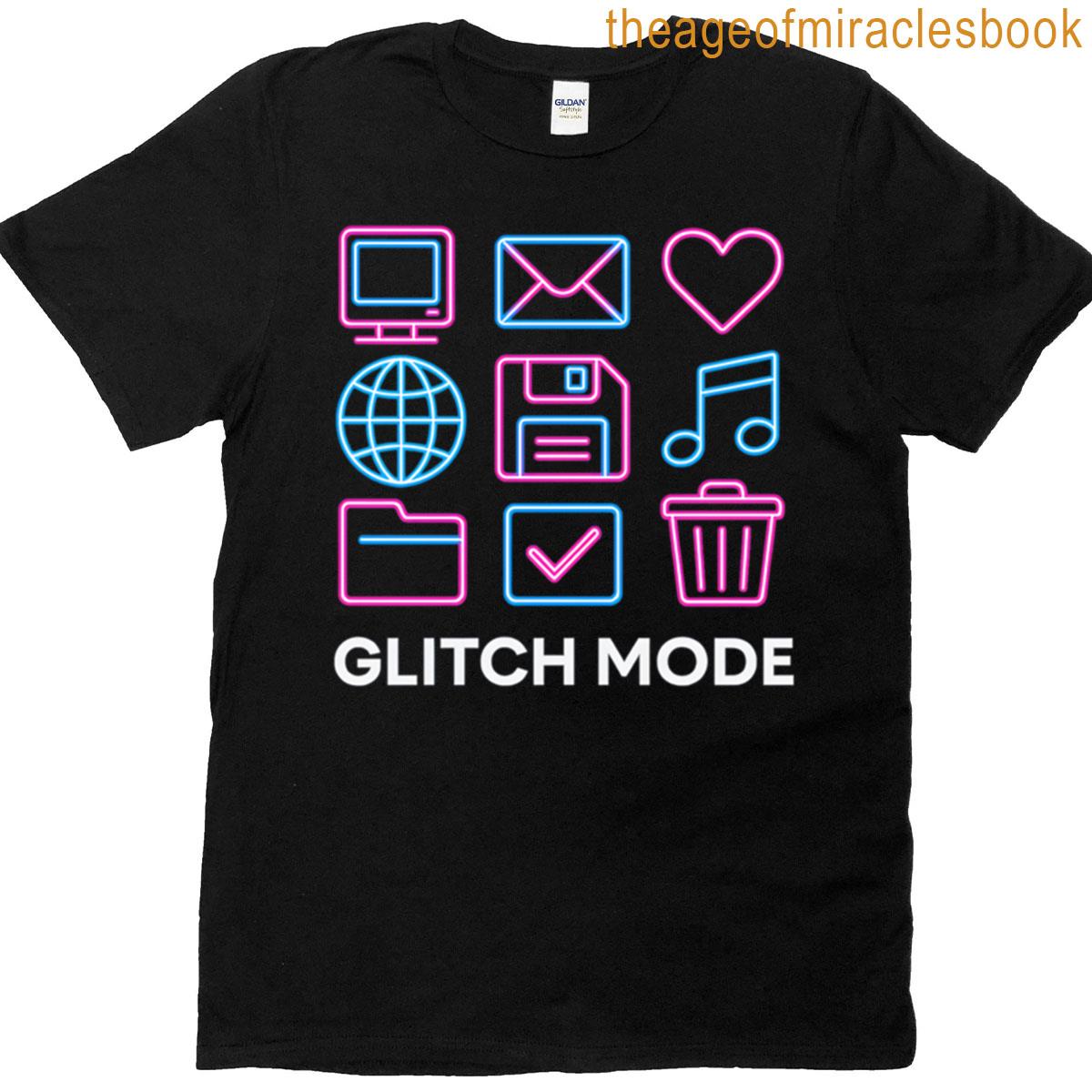 Glitch Mode Retro Icons T-shirt