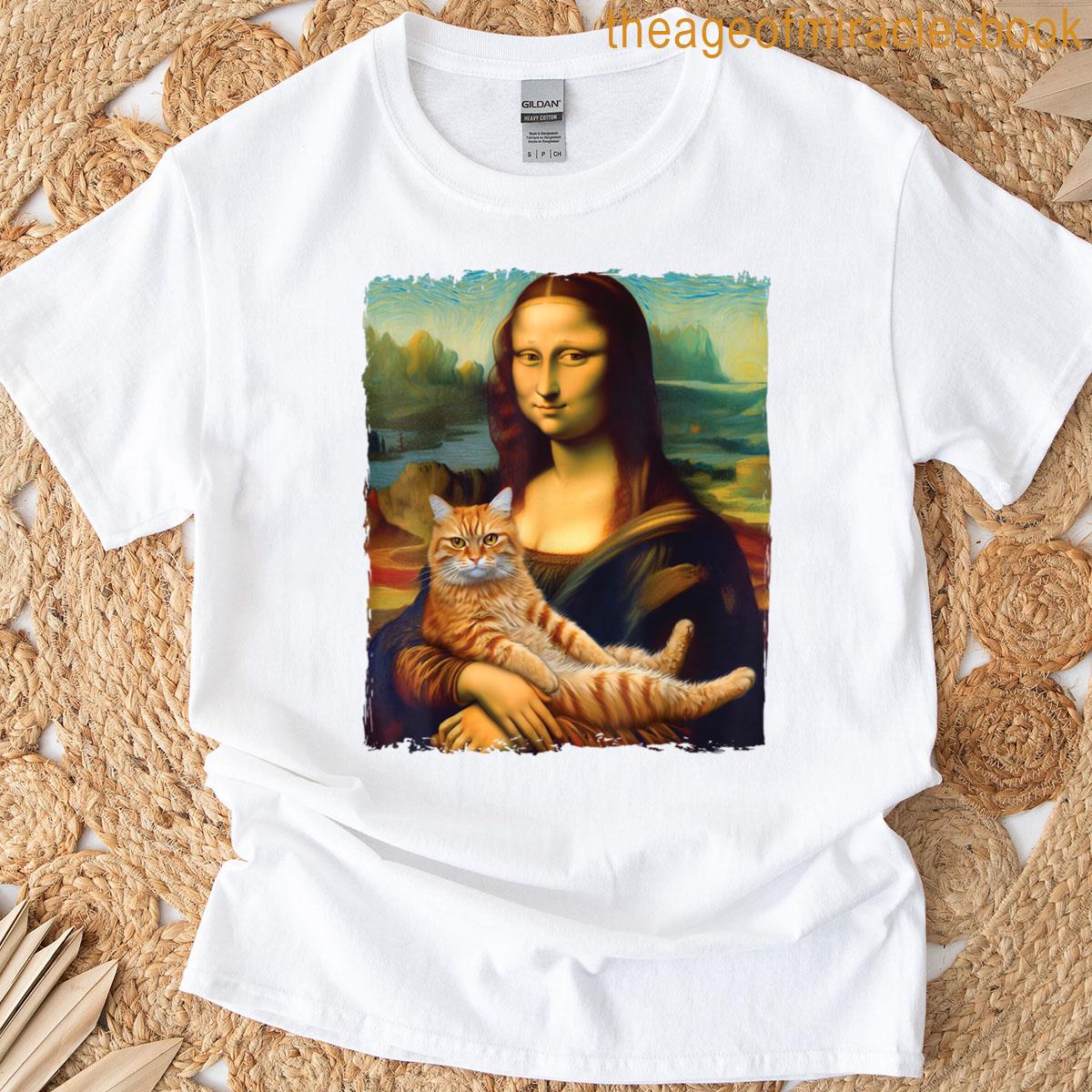 Mona Lisa Kitty For Cat Lovers T-shirt