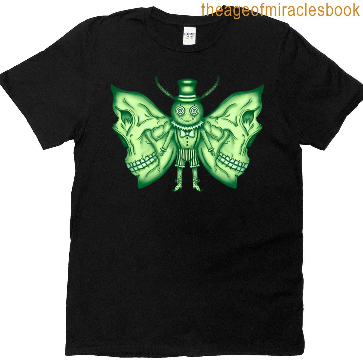 Green Circus Skull Moth Premium T-shirt