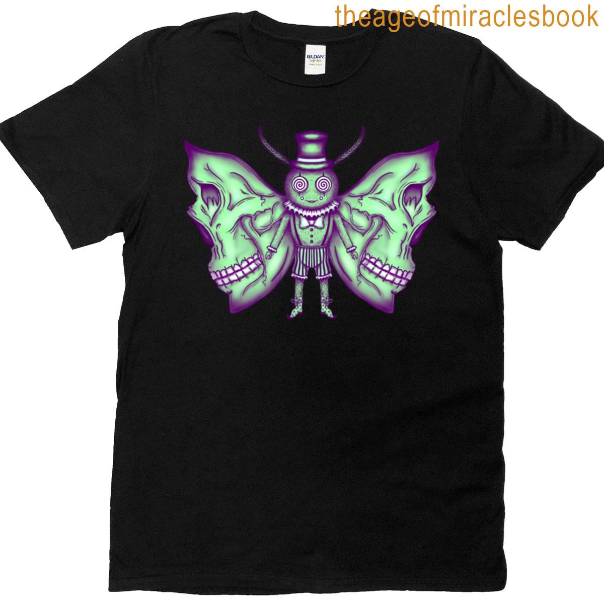 Green Purple Circus Skull Moth Premium T-shirt