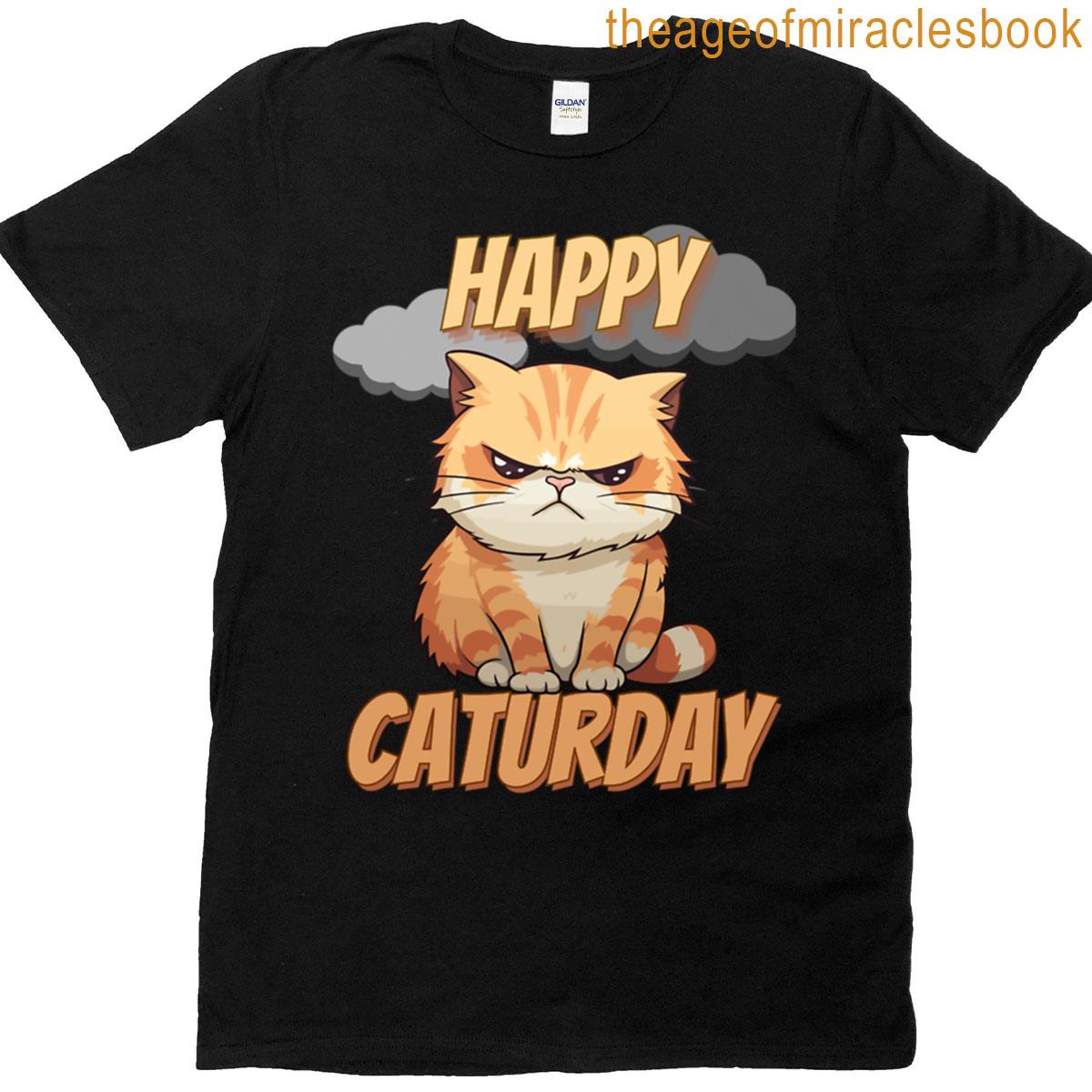 Happy Caturday Orange Cat T-shirt