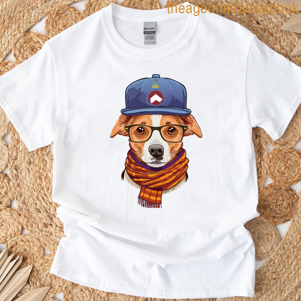 Hipster Dog Logo T-shirt