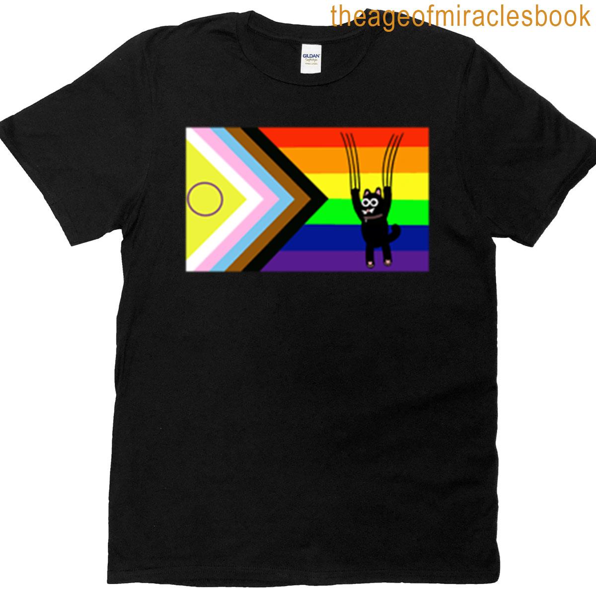 Naughty Cat Progress Pride Oversized T-shirt