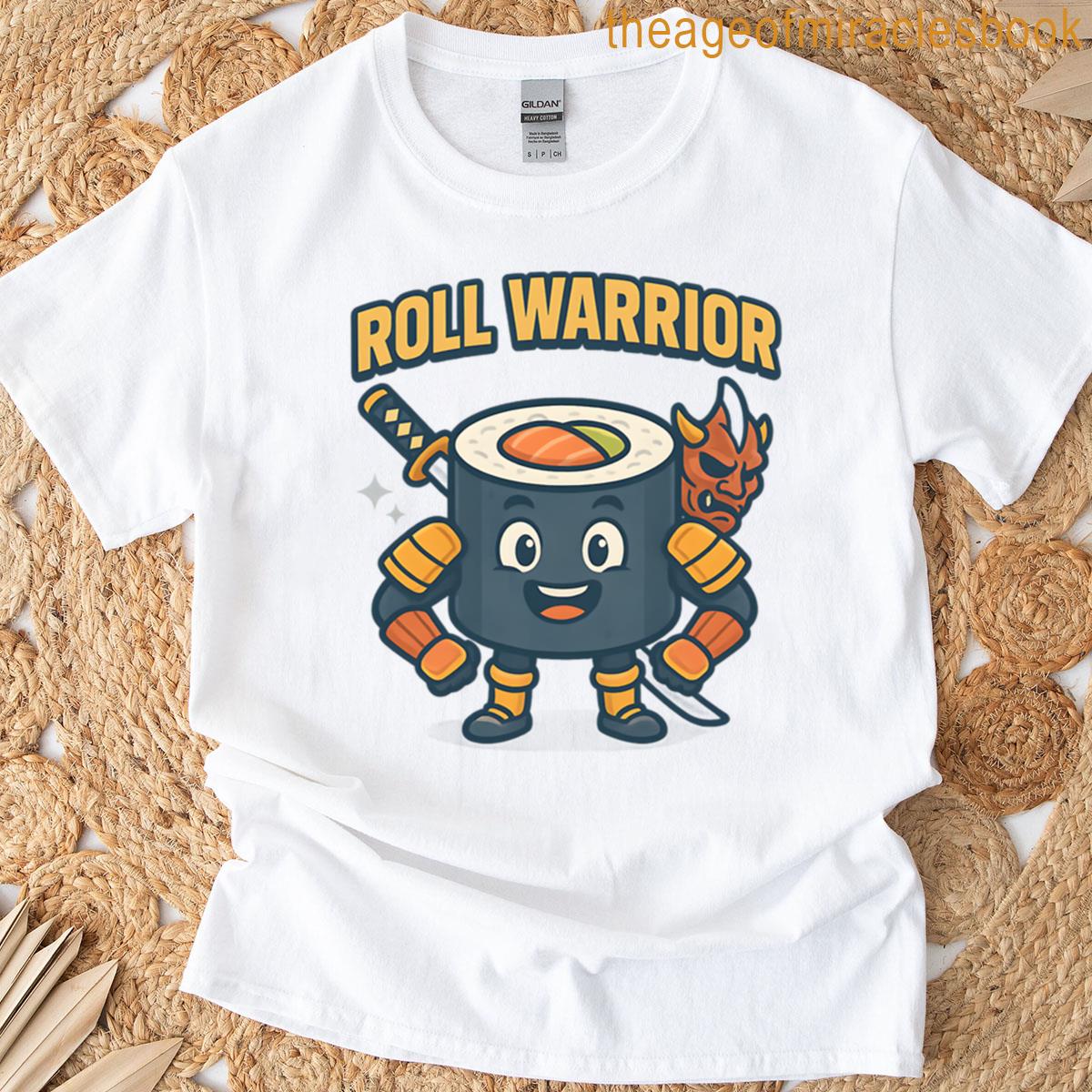 Roll Warrior Sushi Fighter Design Oversized T-shirt
