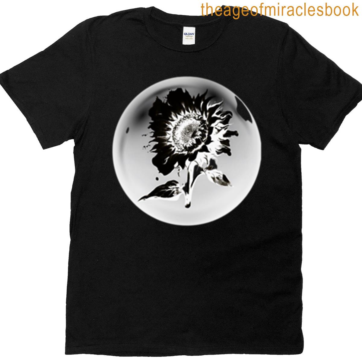 Sunflower Design Psychedelic Black And White Variation T-shirt