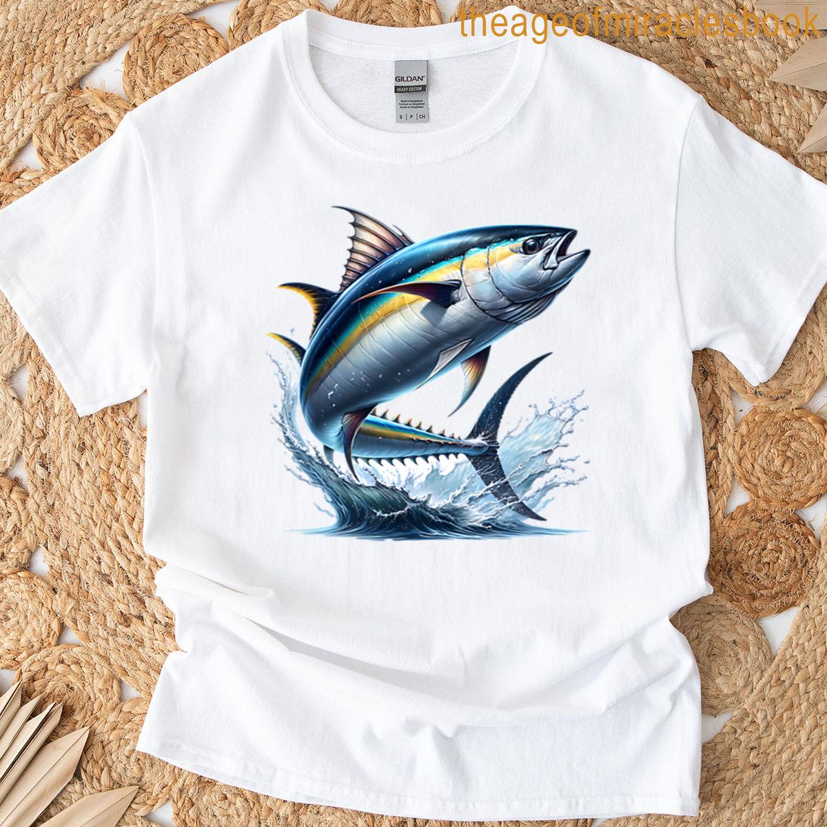 Yellowfin Tuna Ahi Fish Jumping T-shirt