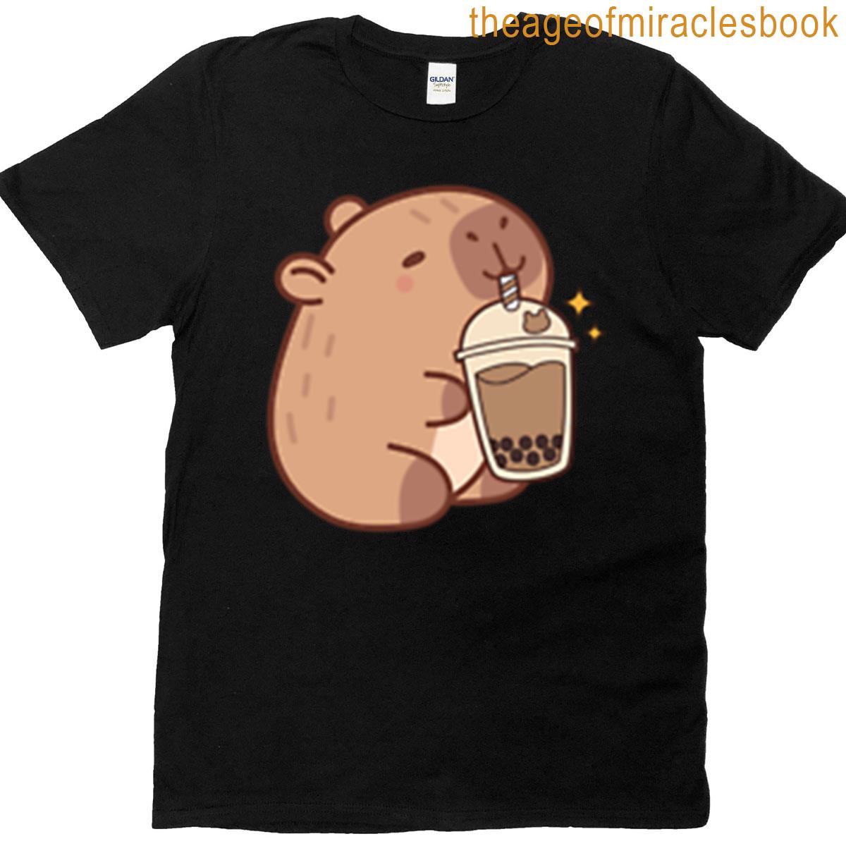 Capybara With Boba Oversized T-shirt