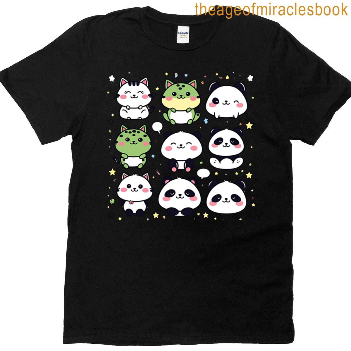 Cats Pandas And Frogs T-shirt
