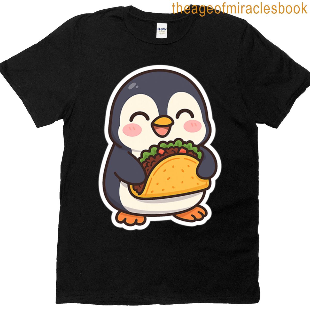 Cute Taco Penguin Oversized T-shirt