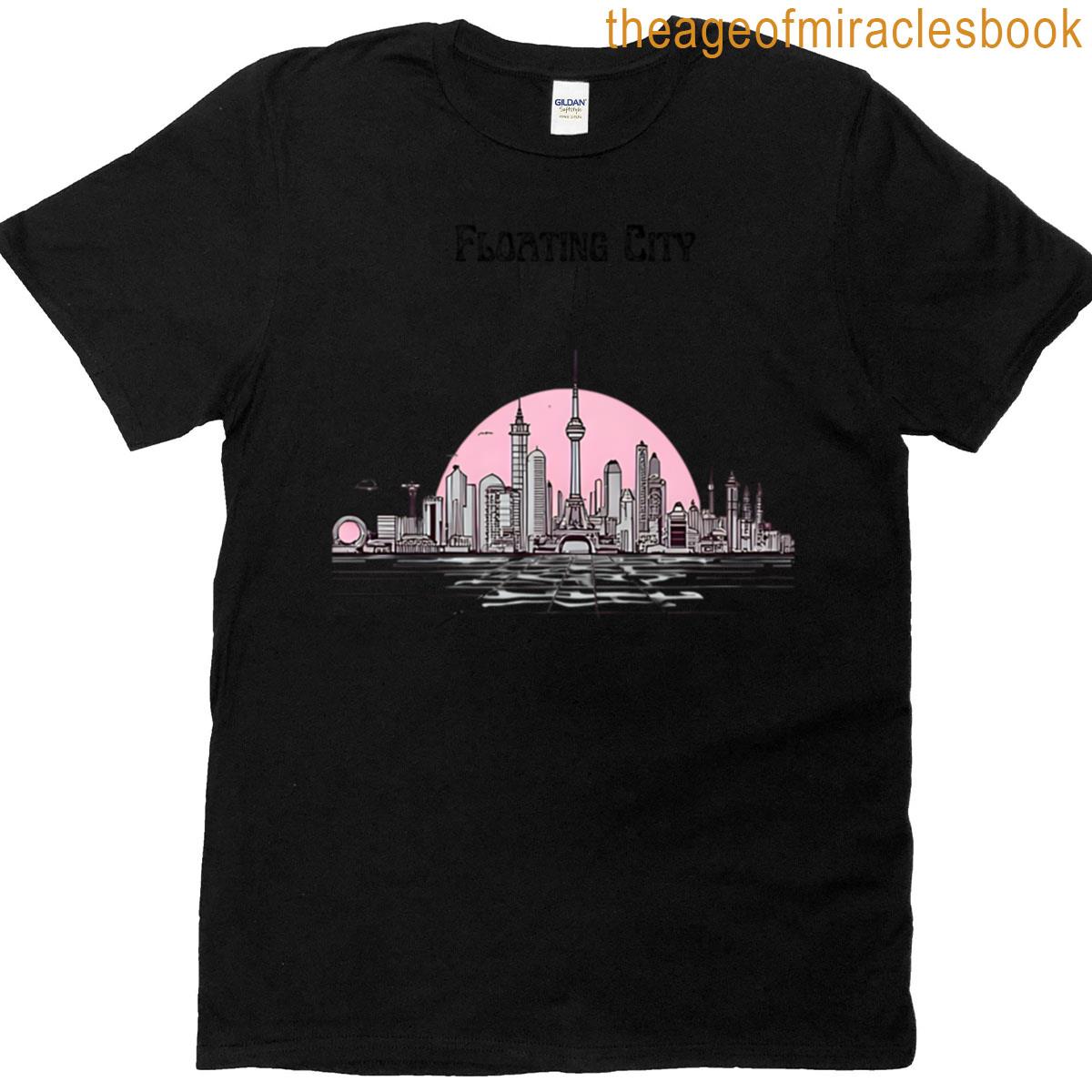 Floating City Line Art Oversized T-shirt