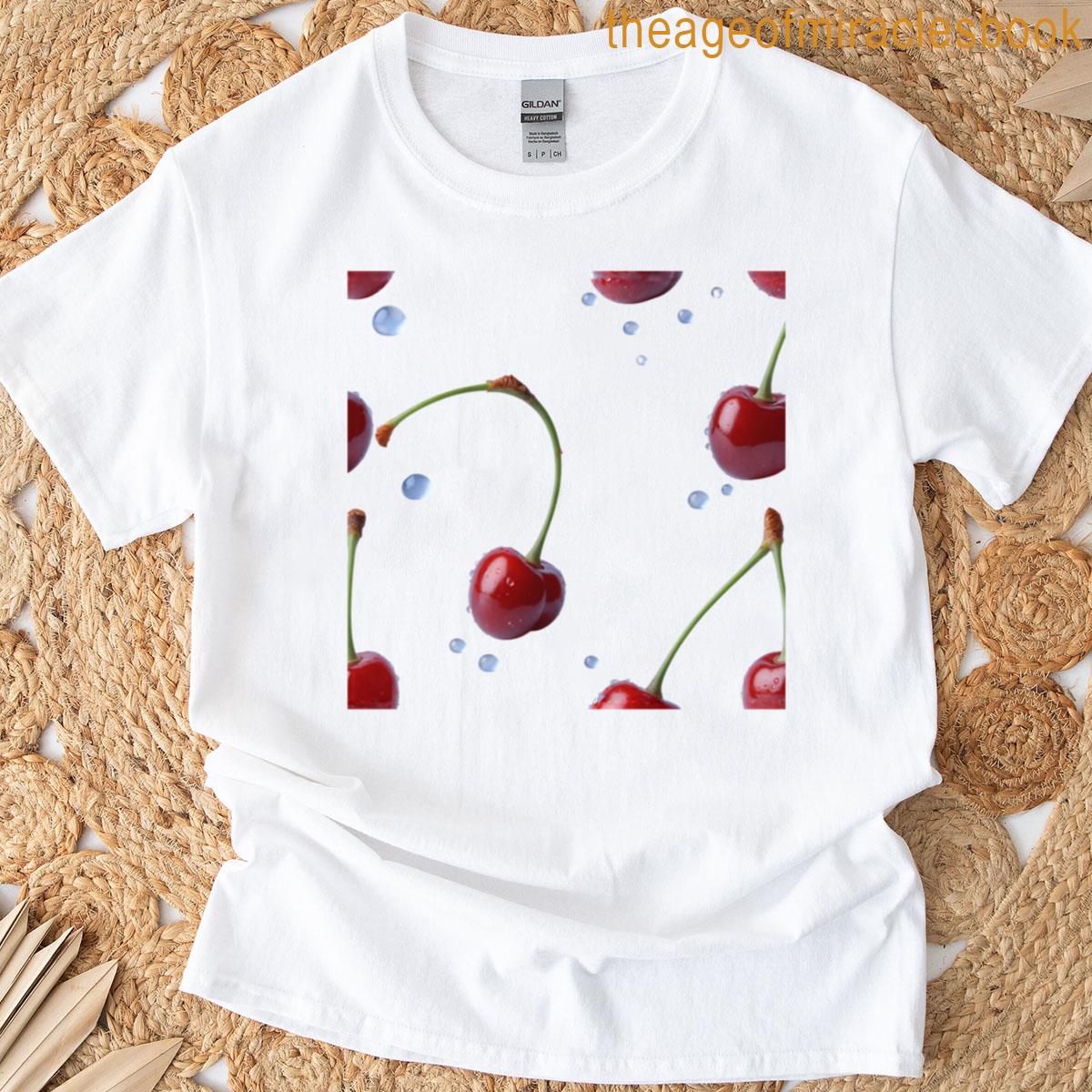 Juicy Twin Cherries Seamless Pattern T-shirt