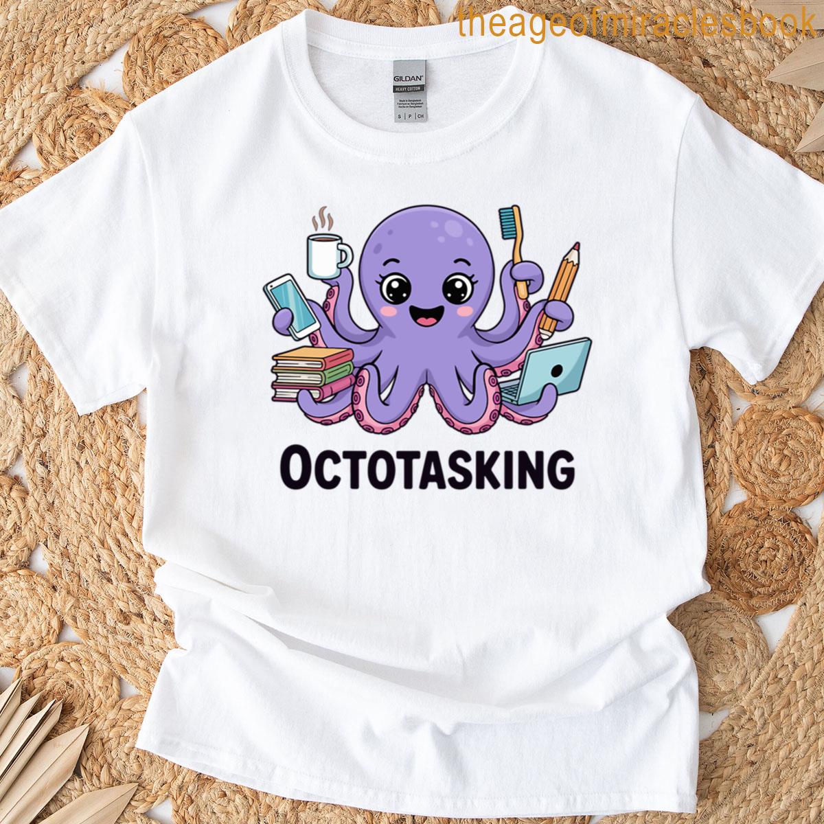 Octotasking Creature In Multitask Mode Oversized T-shirt