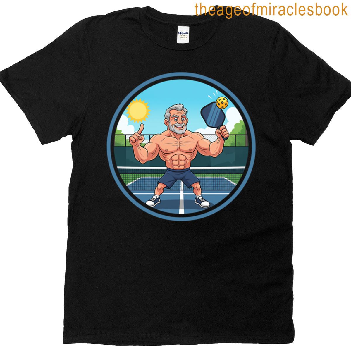 Pickleball Muscle Dad Oversized T-shirt