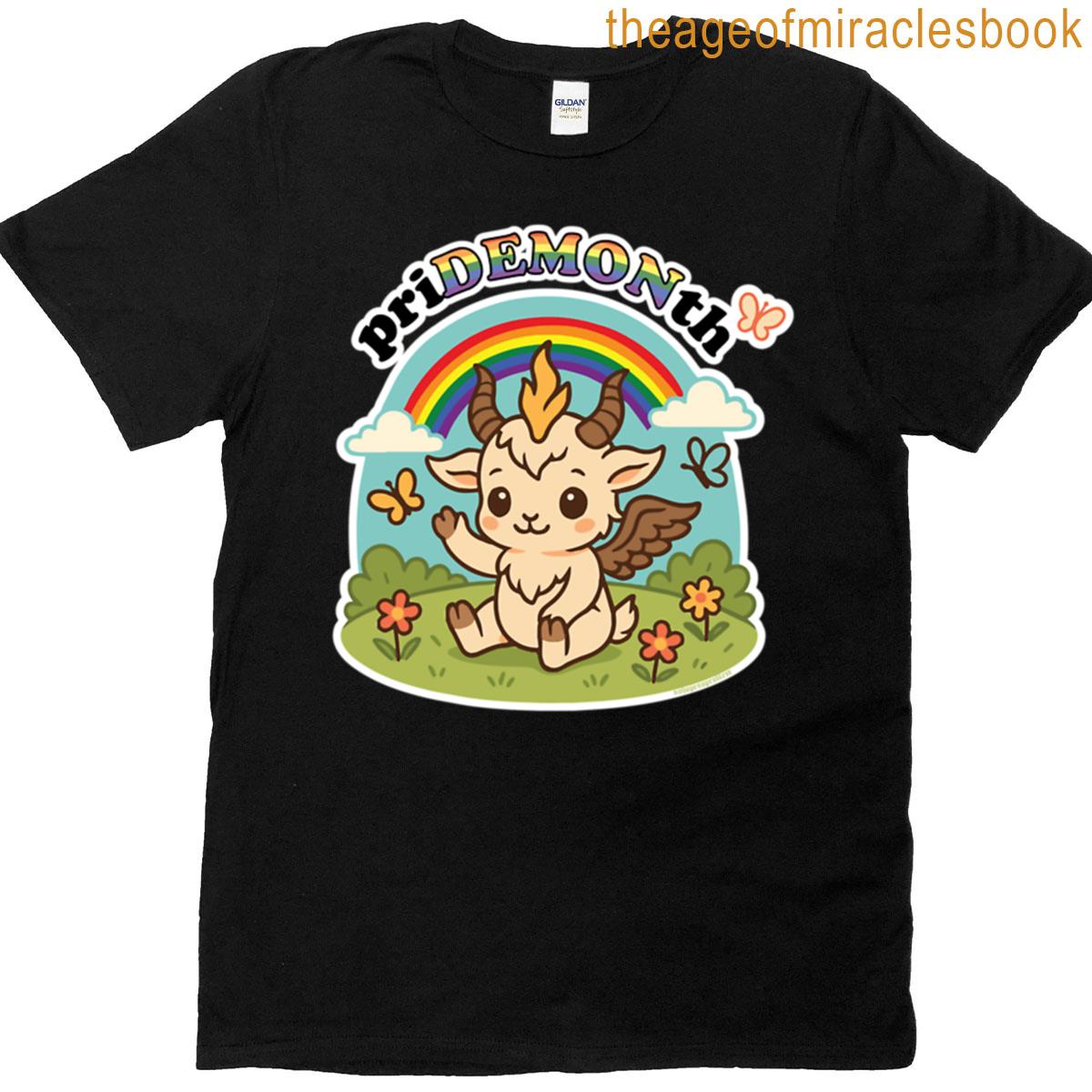 Pridemonth Pride Month Demon Baphomet Rainbow T-shirt