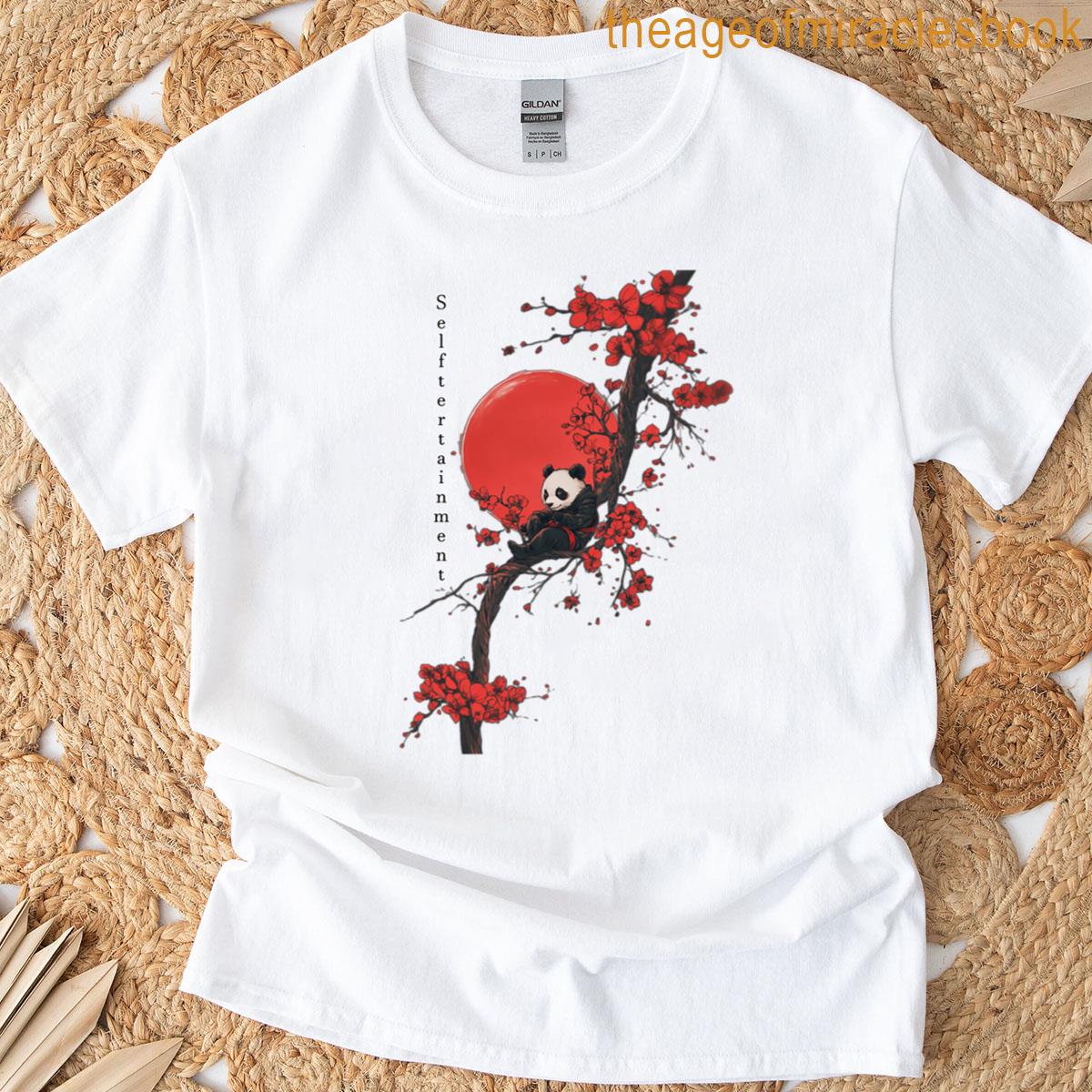 Red Sun Japanese Panda T-shirt