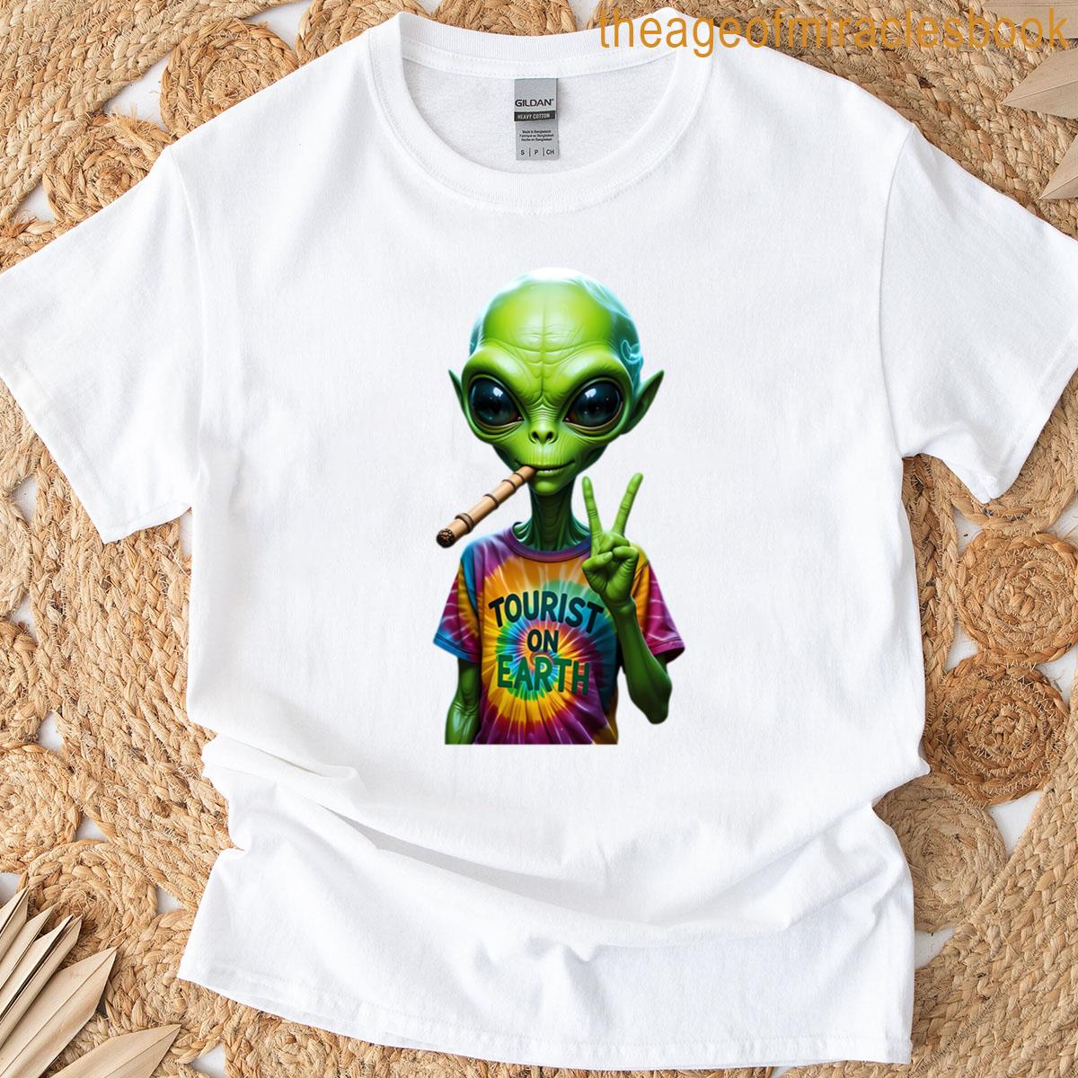 Alien Smoking A Cigar T-shirt