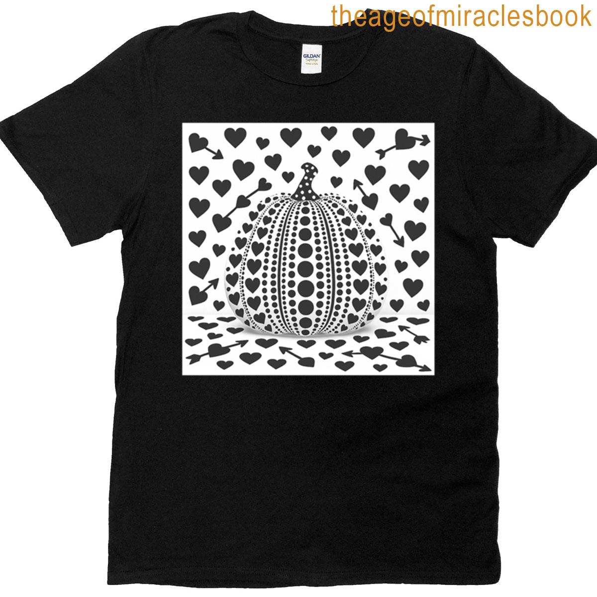 Black And White Polka Dot Pumpkin T-shirt