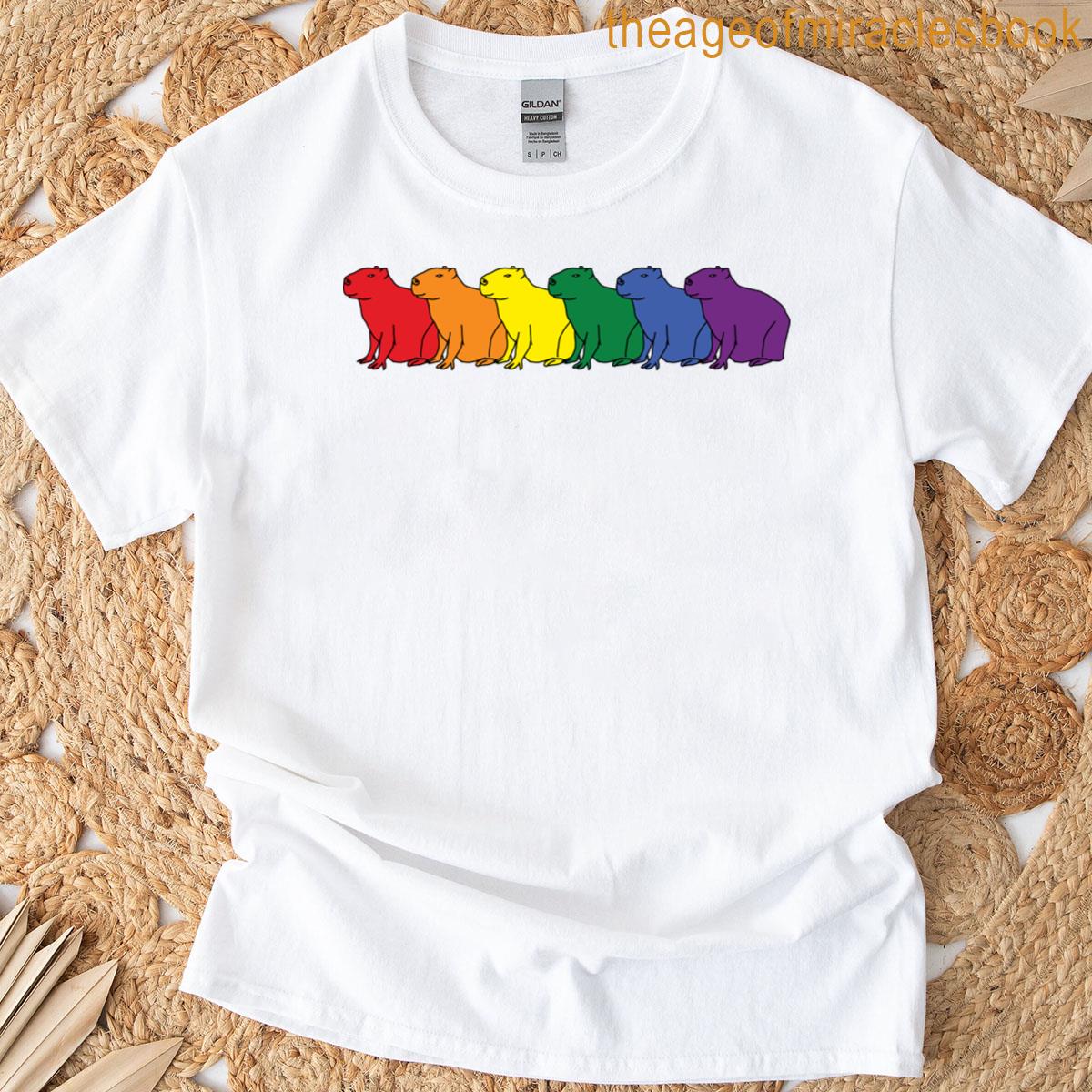 Capybara Pride Rainbow T-shirt