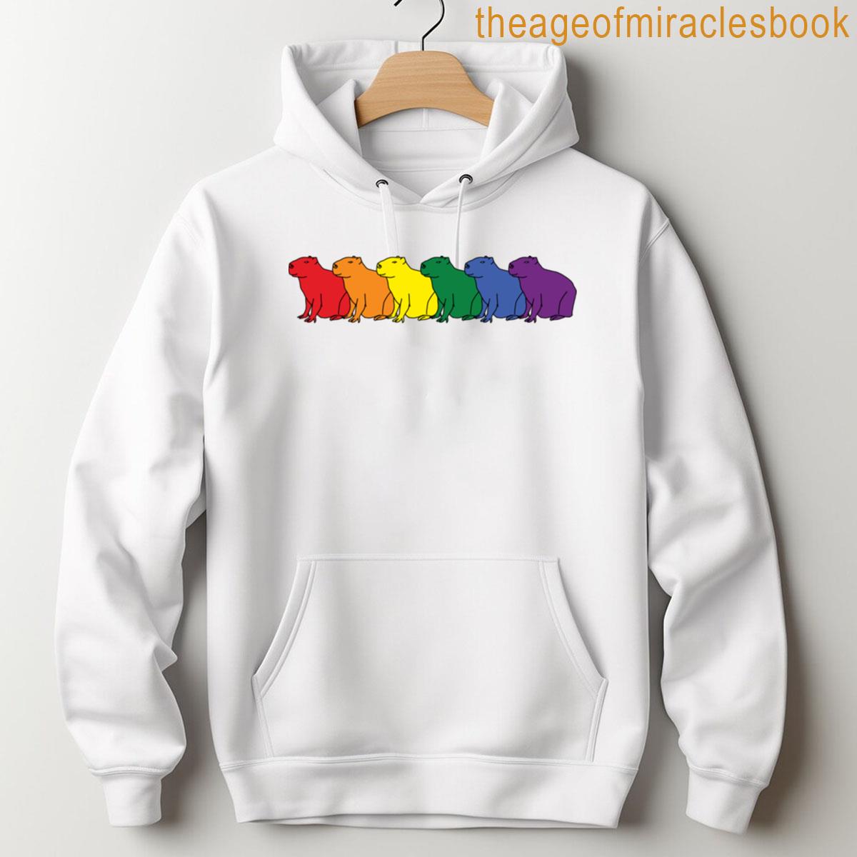 Alternative view of Capybara Pride Rainbow T-shirt