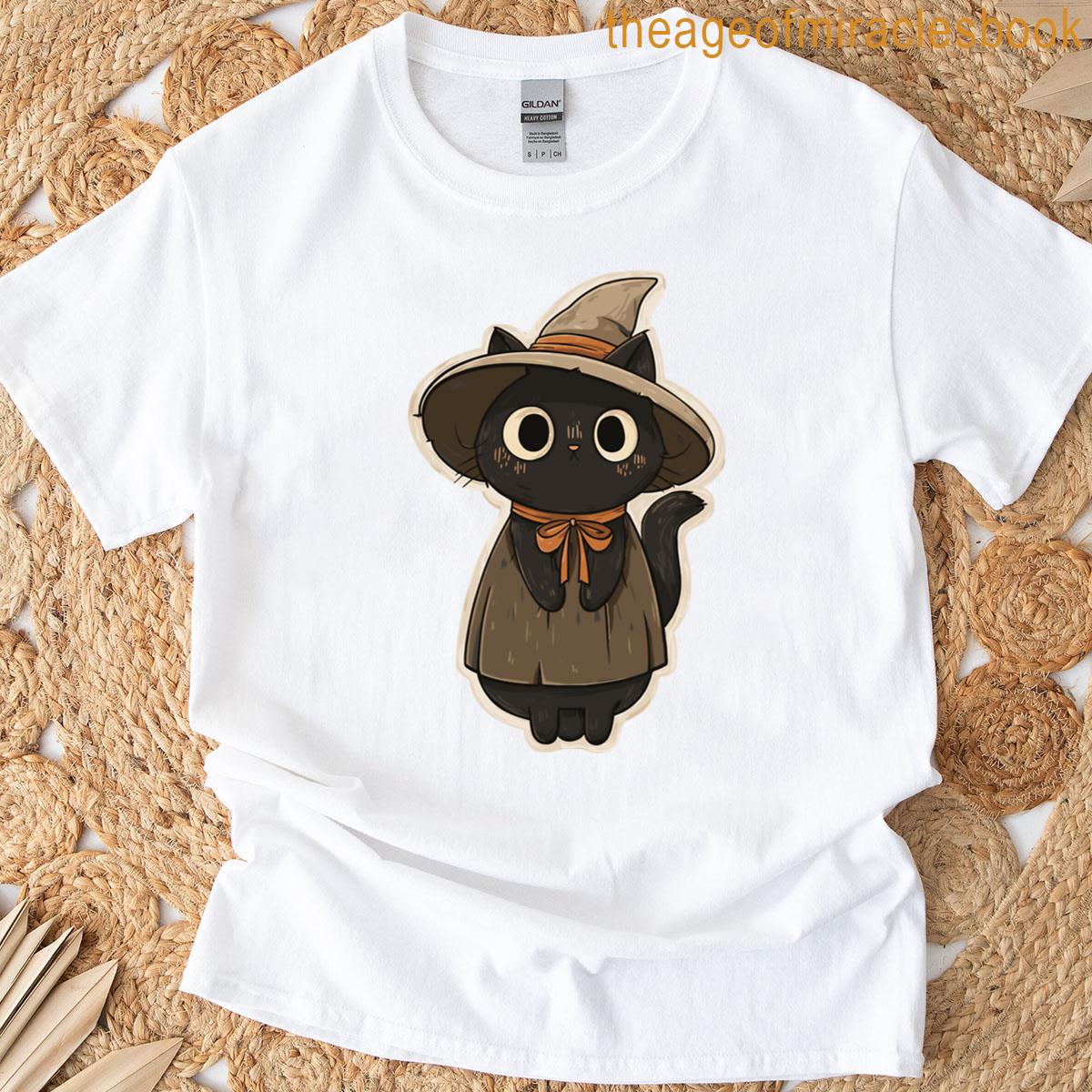 Charming Witchy Black Cat T-shirt